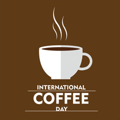 international coffee day - vector illustration