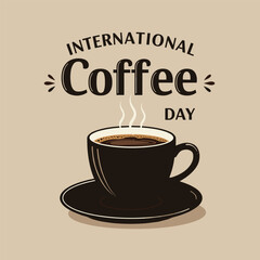 international coffee day - vector illustration