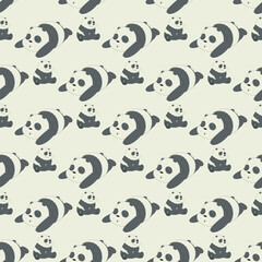 Seamless childish pattern with funny animals faces . Creative kids texture for fabric, wrapping, textile, wallpaper, apparel.