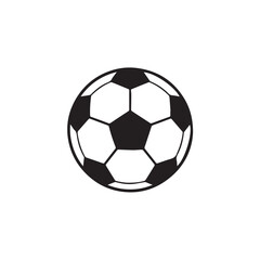 Classic black and white soccer ball illustration, isolated on white background technology background