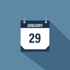 29 january calendar vector illustrations