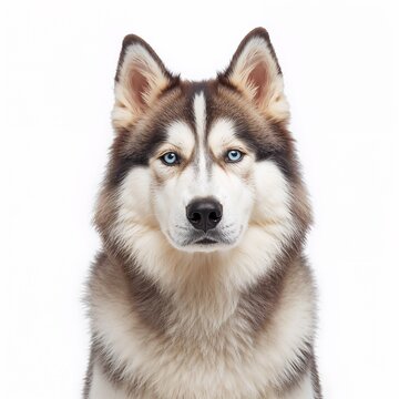 Siberian husky isolated on white background