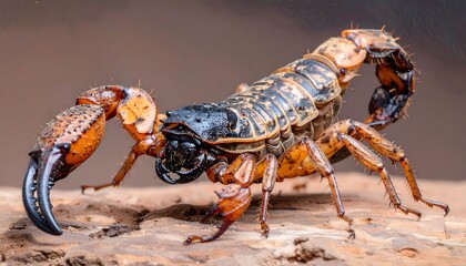 Scorpion on wood