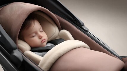 aipowered stroller gently rocks baby to sleep creating sense of tranquility in scene