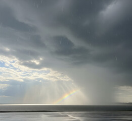 storm clouds over the sea