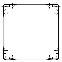 Frame – Elegant Black Vector Border on a white background, SVG