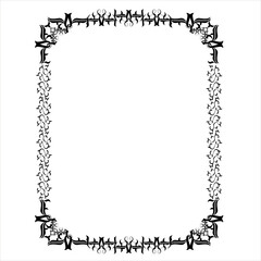 Frame – Elegant Black Vector Border on a white background, SVG