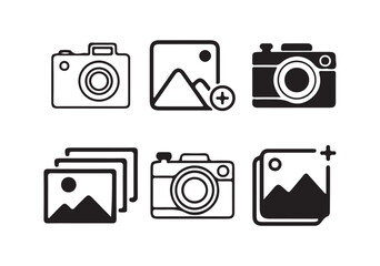 Default image icon. Take photo and video camera icons collection. camera icon Flat design on isolated. simple screenshot icon. vector illustration eps 10