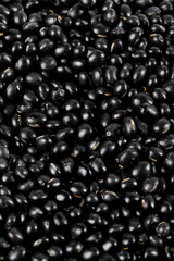 Dried Black Beans Close-Up Food Photography Background Texture