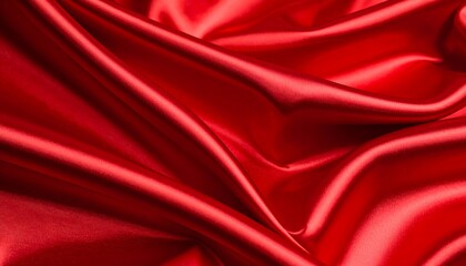 Red silk fabric folds