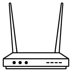 Wi-Fi router line art vector