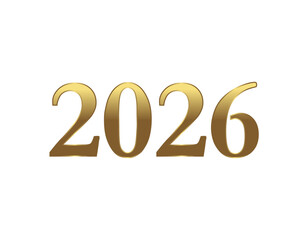 Luxurious and Elegant Gold 2026 Useful for New Year Logo. Golden Year 2026