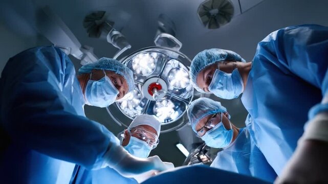 A focused team of surgeons prepares for a critical operation, showcasing teamwork and precision in a sterile environment, illustrating the dedication to patient care and medical ex