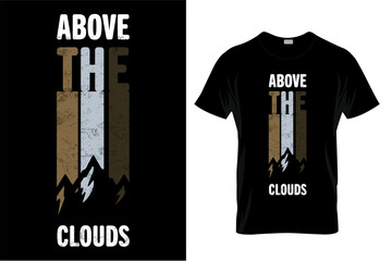 A mountain related t-shirt design with mockup