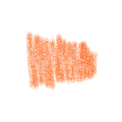 Hand drawn orange crayon scribble shade on transparent background 