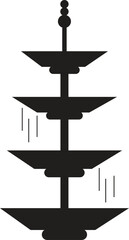 Elegant Four-Tiered Serving Stand Perfect for Parties and Events