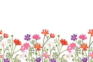 Flower garden vector  illustration floral background