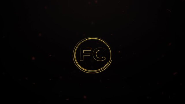 Golden Initials Logo Animation FC Monogram Reveal