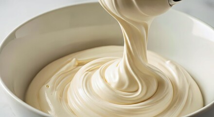 Hypnotic Close-up Video of Whipping Cream Motion
