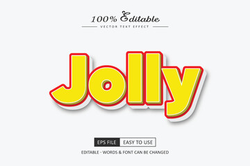 Jolly Text Effect with Editable Font and Words