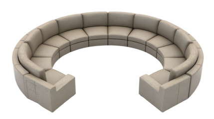 Modern circular sofa, a luxurious seating solution for contemporary living spaces
