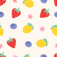 Cheerful Summer Fruit & Flower Pattern
