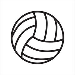 Volleyball ball line art icon for sports apps and websites