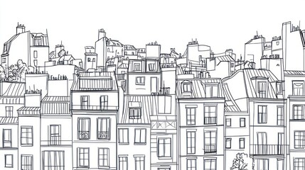 European cityscape drawing