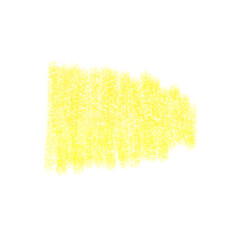 Hand drawn yellow crayon scribble shade on transparent background 