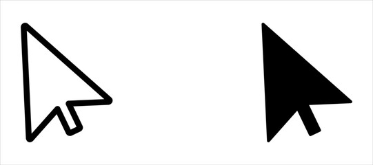 Computer mouse click pointer cursor arrow. Mouse cursor arrow. Cursor icon set.