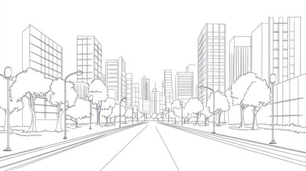 Urban street outline design