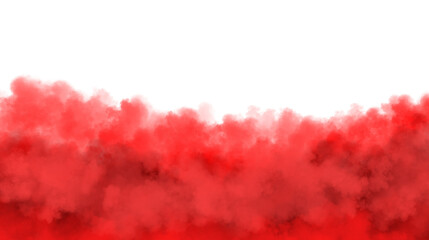 Abstract fiery red flames dance across a dark and mysterious canvas isolated on white background