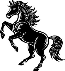 horse silhouette vector