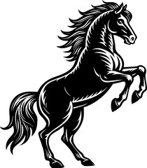 black horse vector illustration