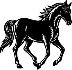 horse silhouette vector