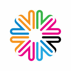 Obraz premium community colorful logo design jpg