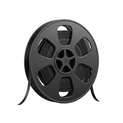 Dark Gray 35mm Film Reel with Tape movie cinema