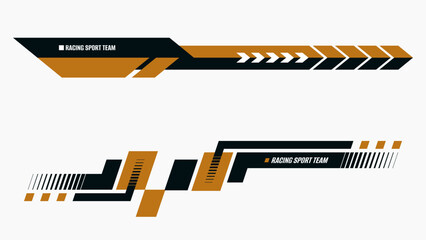 Set of minimalist car stripes design. Car side graphic design. Car decal and sticker design. Automotive decoration  © Gravico