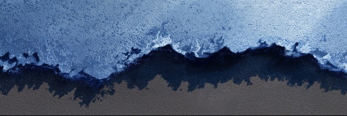 Abstract wave pattern with textured blue and gray hues