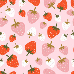 Pastel Strawberry Patch Pattern