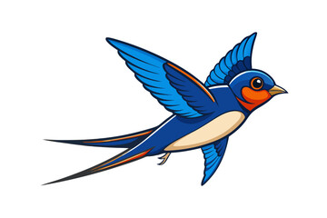 vector illustration of a blue bird