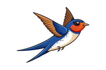 vector illustration of a blue bird