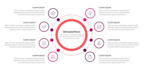 Business Infographic Template – 8 Options
Modern and versatile design with eight segments, perfect for showcasing workflows, processes, and business concepts.