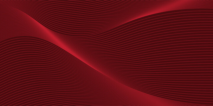 Contemporary technology cover design set. Luxury background with red line pattern (guilloche curves). Premium vector tech backdrop for business layout, digital certificate, formal brochure template