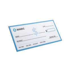 Blank Bank Check with Dollar Sign and Lines finance