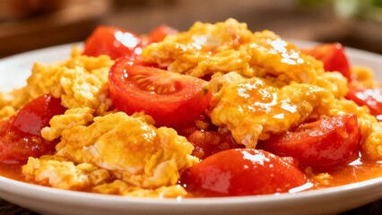 Scrambled Eggs with Tomatoes, Perfect for Breakfast Lovers and Chinese Food Enthusiasts
