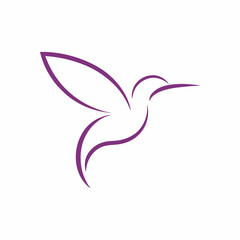 Fototapeta premium bird flaying bird modern minimalist logo on white background