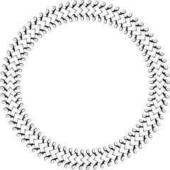 Vintage Ornamental Frame – Elegant Black Border, PNG, 300 DPI 