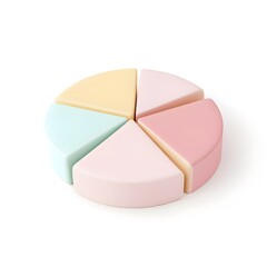 Analyzing Segmented Chart with Pastel Colors Representing Data Distribution