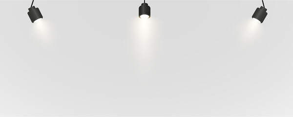 Spotlight, vector light set png, walls, studio light, different colors and shades of realistic light for design, advertising, banner, poster. Light rays and light effect	
